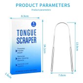 ISO Approved Good Quality Stainless Steel Metal Tongue Cleaner Scraper * 2