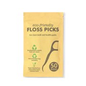 Biodegradable Bag Eco Bamboo Charcoal Tooth Care Stick Disposable Toothpick Ultra Fine Flosser Dental Floss Pick 50 pcs/bag