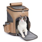 Amazon Luxury Breathable Detachable Trolley Wheeled Dog Cat Pet Travel Carrier Bag Pet Backpack Bag For Dog Cat