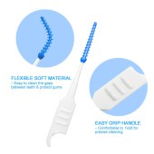 ISO Approved I Shape Soft Silicone Oral teeth Gum Care Plastic Interdental Brush Toothpick