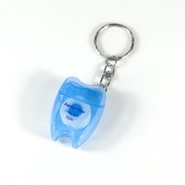 ISO Approved Mint Flavor Oral Hygiene 10m Tooth Shape Keychain box Flosser Dental Floss Pack of 7 colors