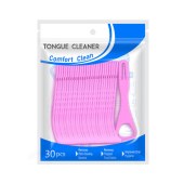 Multi-purpose Oral Hygiene Care Teeth Cleaning Plastic Interdental Toothpick Tongue Scraper Cleaner * 2 packs