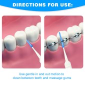 ISO Approved I Shape Soft Silicone Oral teeth Gum Care Plastic Interdental Brush Toothpick