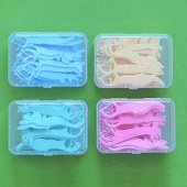 Ultra Floss Kids Dental Flosser Pick Plastic Toothpick With Case For Children Pack of 4 boxes(colors)