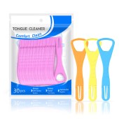 Multi-purpose Oral Hygiene Care Teeth Cleaning Plastic Interdental Toothpick Tongue Scraper Cleaner * 2 packs