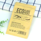 Biodegradable Bag Eco Bamboo Charcoal Tooth Care Stick Disposable Toothpick Ultra Fine Flosser Dental Floss Pick 50 pcs/bag