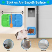 Dog Cat Slow Feeder Lick Pad with Suction Cups Calming Treat Mat Dog Puzzle Toys Pet Training Pad