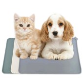 Silicone pet meal mat square waterproof anti slip leakage mat for cats and dogs