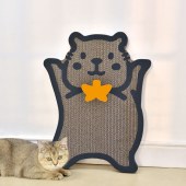 New Arrival Capybara Shape Cat Scratcher Vertical Scratching Board for Cats Kittens Cardboard Wall Mounted Scratch Board