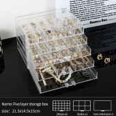 120 Grids Transparent Jewellery Display Large Capacity Earring Ring Gift Boxes with Drawers Jewellery Rack Organizer Storage Box