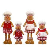 Christmas Decoration Creative Cute Chef Couple Gingerbread Man Scalable Doll Home Decoration Christmas Ornament