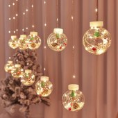 LED String Lights Christmas Wishing Ball Curtain Lights Fairy Lights Old Snowman Tree Holiday Lights Outdoor Room Decoration Atmosphere Lights