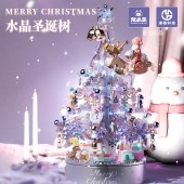 Joyful Christmas Tree Music Box Ornament Christmas Gift for Girls Assembly Building Blocks Toy