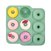 Baking Tools Silicone 3D donat Cake Mold Bread Cake Pan Perforated Baking Tray for Baking (2 pack)