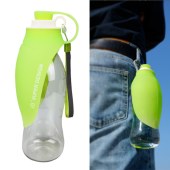 Pet water bottle portable outdoor water dispenser for dogs and cats dog walking water bottle leaf-shaped drinking dispenser