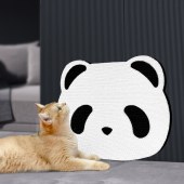 Panda Shape Cat Scratcher Vertical Scratching board for cats Corrugated Scratch Board post to wall for decoration