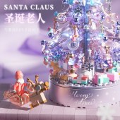 Joyful Christmas Tree Music Box Ornament Christmas Gift for Girls Assembly Building Blocks Toy