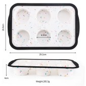 Wholesale 6 Cups Silicone Quick Release Muffin Fruit Baking Pan Cupcake Mousses Mould