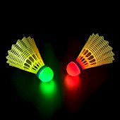 Cheap Price LED Lighting Nylon Shuttlecock 3pcs Per Tube LED Light Nylon Shuttle Birdie Night Badminton Shuttlecock (2 Tubes)