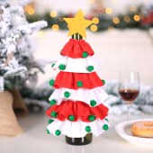 Christmas Decoration For Gift Party Champagne Wine Bottle Cover Cap Drawstring Bag Festival Dinner Ornaments Prop