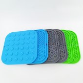 Dog Cat Slow Feeder Lick Pad with Suction Cups Calming Treat Mat Dog Puzzle Toys Pet Training Pad