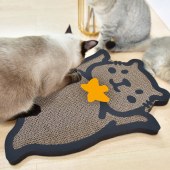 New Arrival Capybara Shape Cat Scratcher Vertical Scratching Board for Cats Kittens Cardboard Wall Mounted Scratch Board