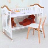 Luxury baby crib bed muti-functional rocking baby bed with big storage