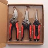 3 Pack Garden Pruning Shears, Stainless Steel Gardening Scissors Garden Clippers, Pruning Snips for Gardening Garden Tools