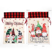 Xmas Stocking Decoration Product Personalised Xmas Gift Bag Painted Linen Sack Popular Christmas Gifts