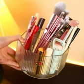 360 Rotating Makeup Brush Holder Cosmetic Display Case Clear Makeup Lip Gloss Or Storage Box