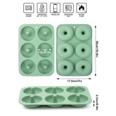 Baking Tools Silicone 3D donat Cake Mold Bread Cake Pan Perforated Baking Tray for Baking (2 pack)