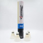 Professional BWF Approved Durable Badminton Ball Straight Long Goose Feather Badminton Shuttlecock 3in1 Speed 74/75/76/77/78 (Two Tubes)