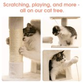 Cat Tree Climbing Frame Cute Luxury Integrated Large Cat Trees Scratcher Sisal Wood Pet Cat Tree Tower with hammock