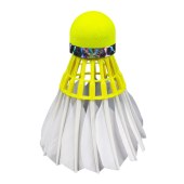 White and Yellow Goose Feather Badminton Sport Shuttlecocks 3Pcs 6Pcs 12Pcs/Tube with High Stability and Durability (2 Tubes)