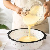 Kitchen 10" Silicone Non-stick Round Cheese Layer Cake Baking Pans Birthday Cake Mould