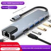 Multi-interface expansion dock type c hub3.0 hub usb splitter gigabit five-in-one expansion dock