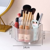 360 Rotating Makeup Brush Holder Cosmetic Display Case Clear Makeup Lip Gloss Or Storage Box