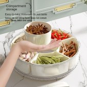 Modern 5-Compartment Clear Plastic Serving Tray Lid Fashionable Wholesale Household Food Snack Tray Kitchen Injection Technics