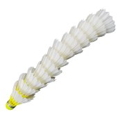 White and Yellow Goose Feather Badminton Sport Shuttlecocks 3Pcs 6Pcs 12Pcs/Tube with High Stability and Durability (2 Tubes)