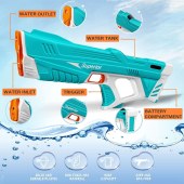 Electric Water Gun for Kids Squirt Guns Full Automatic Water Absorption Soaker Water Blaster Summer Outdoor Pool Toys for Kids