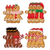 Christmas Wooden Gingerbread Man Ornaments Ginger Man Christmas Tree Hanging Decorations Gingerbread Figurines Pendant Present