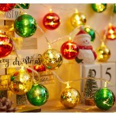 Hot sale Star Ball Shaped Decorative Hanging String Solar Light Pendant Christmas Tree Decoration Led Hanging Lights