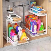 Kitchen Storage Rack Pull Out Seasoning Rack for kichen accessories Sink Storage kitchen shelf Under Sink Organiser