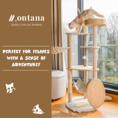 Cat Tree Climbing Frame Cute Luxury Integrated Large Cat Trees Scratcher Sisal Wood Pet Cat Tree Tower with hammock