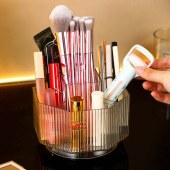 360 Rotating Makeup Brush Holder Cosmetic Display Case Clear Makeup Lip Gloss Or Storage Box