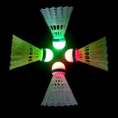 Cheap Price LED Lighting Nylon Shuttlecock 3pcs Per Tube LED Light Nylon Shuttle Birdie Night Badminton Shuttlecock (2 Tubes)