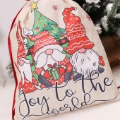 Xmas Stocking Decoration Product Personalised Xmas Gift Bag Painted Linen Sack Popular Christmas Gifts