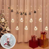 LED String Lights Christmas Wishing Ball Curtain Lights Fairy Lights Old Snowman Tree Holiday Lights Outdoor Room Decoration Atmosphere Lights