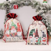 Xmas Stocking Decoration Product Personalised Xmas Gift Bag Painted Linen Sack Popular Christmas Gifts