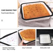 Kitchen Silicone Square Cake Chiffon Mould Chef Baking Pan for Oven